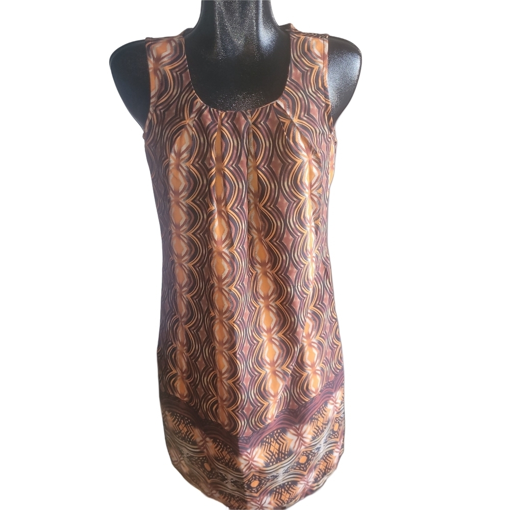 Jessica Sleeveless Geometric Pattern Dress Size 6 - Picture 2 of 8